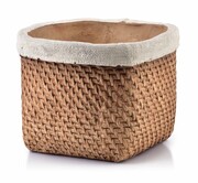 Osłonka ceramiczna ROSITA 21x21x16cm naturalna/biała MONDEX