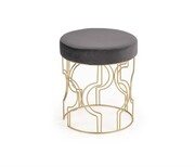 Pufa FERRERO VELVET szara/złota HALMAR