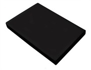Prześcieradło satynowe 160x210 czarne bez gumki GRENO