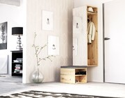 Szafka na buty + wieszak CLEVER dąb VIVALDI