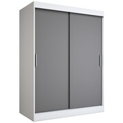 Szafa przesuwna MODUO COMFORT 150 biała mat/antracyt gładka MKPOL