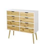 Komoda BOX 1D 8 dąb lity/biały mat MOONWOOD Meble