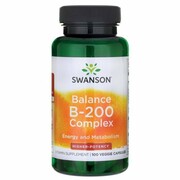 WITAMINA B KOMPLEKS - Balance B-200 COMPLEX Witaminy B SWANSON WITAMINA B KOMPLEKS - Balance B-200 COMPLEX Witaminy B SWANSON 200% SWANSON
