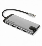 Verbatim MULTIPORT USB-C 3.1, 3X USB 3.0, HDMI 4K, RJ45, SD/MICRO SD 49142 VERBATIM