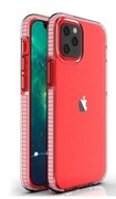 Etui iPhone 12 Mini Spring Case żelowe z kolorową ramką (jasnoróżowe) Techonic