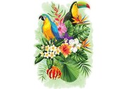 Drewniane Puzzle z figurkami - Ptaki tropikalne rozm. L, 300 elementów WoodenCity