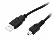 Kabel przewód mini USB do nawigacji / telefonu 1m (czarny) Techonic