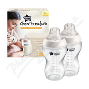 Tommee Tippee Kojen.lahev Střed.pr. 340ml 3m+ 2ks _MYN-CLR