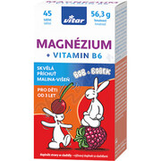 Vitar Kids Magnézium+B6 malina-višeň tbl.45 _VTA-CZ