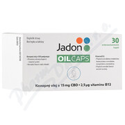 Jadon OIL CAPS konop.olej 15mg CBD+vit.B12 cps.30 _CH8-CZ