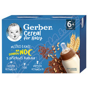 Gerber Cereal Ml.s kaší dobr.noc kakao 2x200ml 6m+