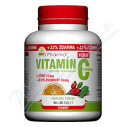 Witamina C 1000 mg + owoce dzikiej róży 25 mg + bioflaw. 34 mg tbl. 90 + 30