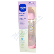 MAM Lahev PerfectStart Anti-Colic 4+m růžová 320ml _MAM-H