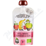 Rudolfs Jabl.ban.jahod.smetan.kapsič.BIO 110g 6M+