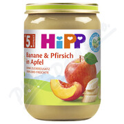 HiPP Jablka s banány a broskvemi BIO 4/6m 190g