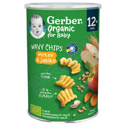 Gerber Wavy chips Mrkev&jablko BIO 35g 12m+ _NSL-P