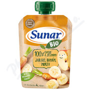 Sunar BIO mus Jabłko banan marchewka 100g