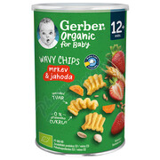 Gerber Wavy chips Mrkev&jahoda BIO 35g 12m+ _NSL-P