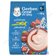 Gerber Cereal Ml.kaše na dobrou noc jahod.230g 6m+