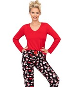 Piżama Santi long czerwona Donna