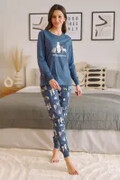 Piżama PM 4340 deep blue plus Doctornap