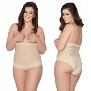 Figi Glam beżowe plus Mitex