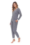 Piżama PM 4504 ciemnoszara plus Doctornap