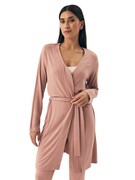 Szlafrok damski Noves 42681 brązowy Brak