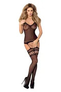 BODYSTOCKING OBSESSIVE F214 pończochy z topem 3 kolory - zdjęcie 1