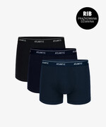 Bokserki 179 3-pak nie/gra/kob ATLANTIC