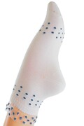 Skarpety bawełniane SD/002 białe/niebieskie Gabriella