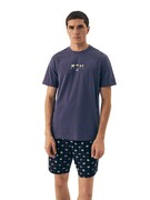 Piżama męska Sake 42606 granat Brak