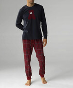 Piżama męska 377 granat/burgund ATLANTIC