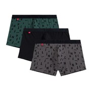 Bokserki 182 3-pak zie/cza/grf ATLANTIC