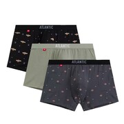Bokserki 211 3-pak cza/zie/grf ATLANTIC