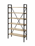 REGAŁ NA KSIĄŻKI METALOWY DREWNO LITE DĄB JESION OLCHA RNK-11 Emra Wood Design