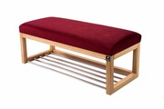 Ławka Pufa Tapicerowana Siedzisko Gładkie Bordowy LPG-4 Rozmiary od 50 cm do 200 cm Emra Wood Design