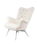 Fotel uszak CHESTERFIELD Biały Emra Wood Design