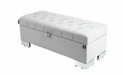 Kufer Pikowany CHESTERFIELD Eko-Skóra Popiel / Model Q-4 Rozmiary od 50 cm do 200 cm Emra Wood Design