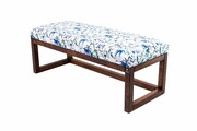 Ławka Pufa Tapicerowana Siedzisko Gładkie Kwiaty Malowane LPG-2 Rozmiary od 50 cm do 200 cm Emra Wood Design