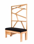 Ławka Szafka Pufa Tapicerowana Siedzisko Gładkie Czarny Wieszak LGS-72 Rozmiary od 50 cm do 200 cm Emra Wood Design