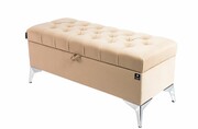 Kufer Pikowany CHESTERFIELD Cappuccino / Model Q-2 Rozmiary od 50 cm do 200 cm Emra Wood Design