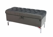 Kufer Pikowany CHESTERFIELD Grafit / Model Q-3 Rozmiary od 50 cm do 200 cm Emra Wood Design