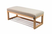 Ławka Pufa Tapicerowana Siedzisko Gładkie Beż LPG-4 Rozmiary od 50 cm do 200 cm Emra Wood Design