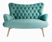 Sofa 2- osobowa Kanapa Fotel Uszak CHESTERFIELD Mięta Emra Wood Design