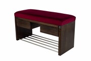 Ławka Szafka Pufa Tapicerowana Siedzisko Gładkie Bordowy LGS-4 Rozmiary od 50 cm do 200 cm Emra Wood Design