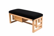 Ławka Szafka Pufa Tapicerowana Siedzisko Gładkie Czarny LGS-58 Rozmiary od 50 cm do 200 cm Emra Wood Design