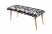Ławeczka Pufa Tapicerowana Siedzisko Gładkie Malowane Paski LPG-10 Rozmiary od 50 cm do 120 cm Emra Wood Design