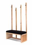 Ławka Szafka Pufa Tapicerowana Siedzisko Gładkie Czarny Wieszak LGS-67 Rozmiary od 50 cm do 200 cm Emra Wood Design