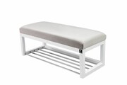 Ławka Pufa Tapicerowana Siedzisko Gładkie Srebrny LPG-4 Rozmiary od 50 cm do 200 cm Emra Wood Design